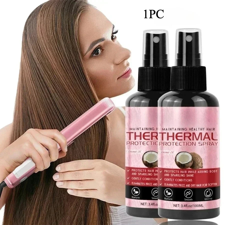 Heat Protectant Spray with Coconut Oil – UV & Thermal Shield