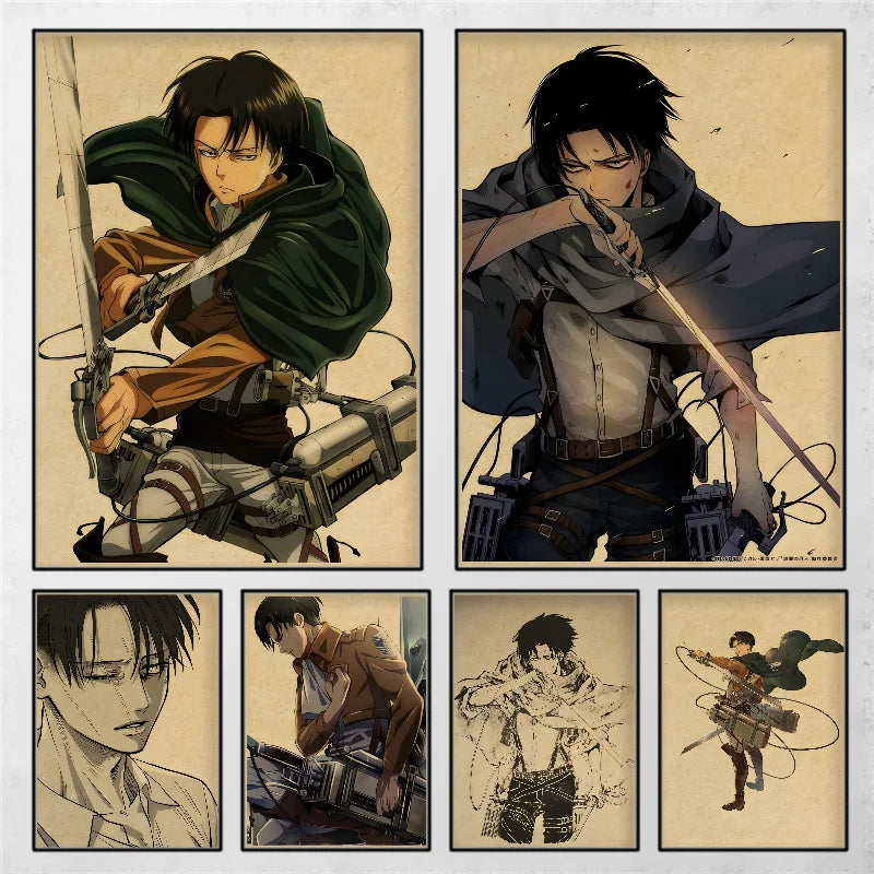 Attack on Titan Levi Ackerman Anime Poster | Wall Sticker Art