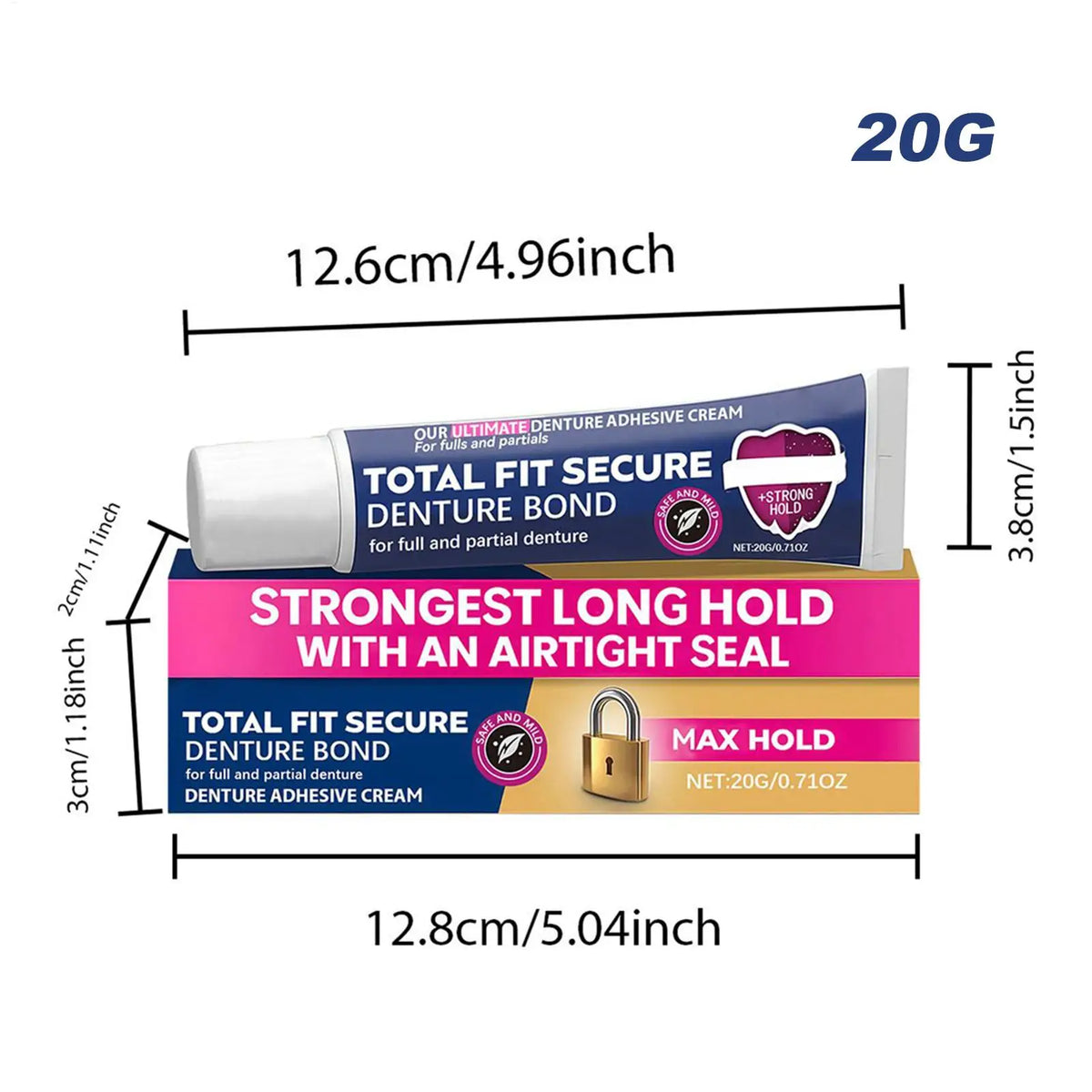 Denture Adhesive Cream – Long-Hold Secure Fit for Partials