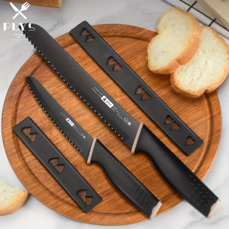 2-Piece Serrated Bread Knife Set – Stainless Steel Kitchen Knives