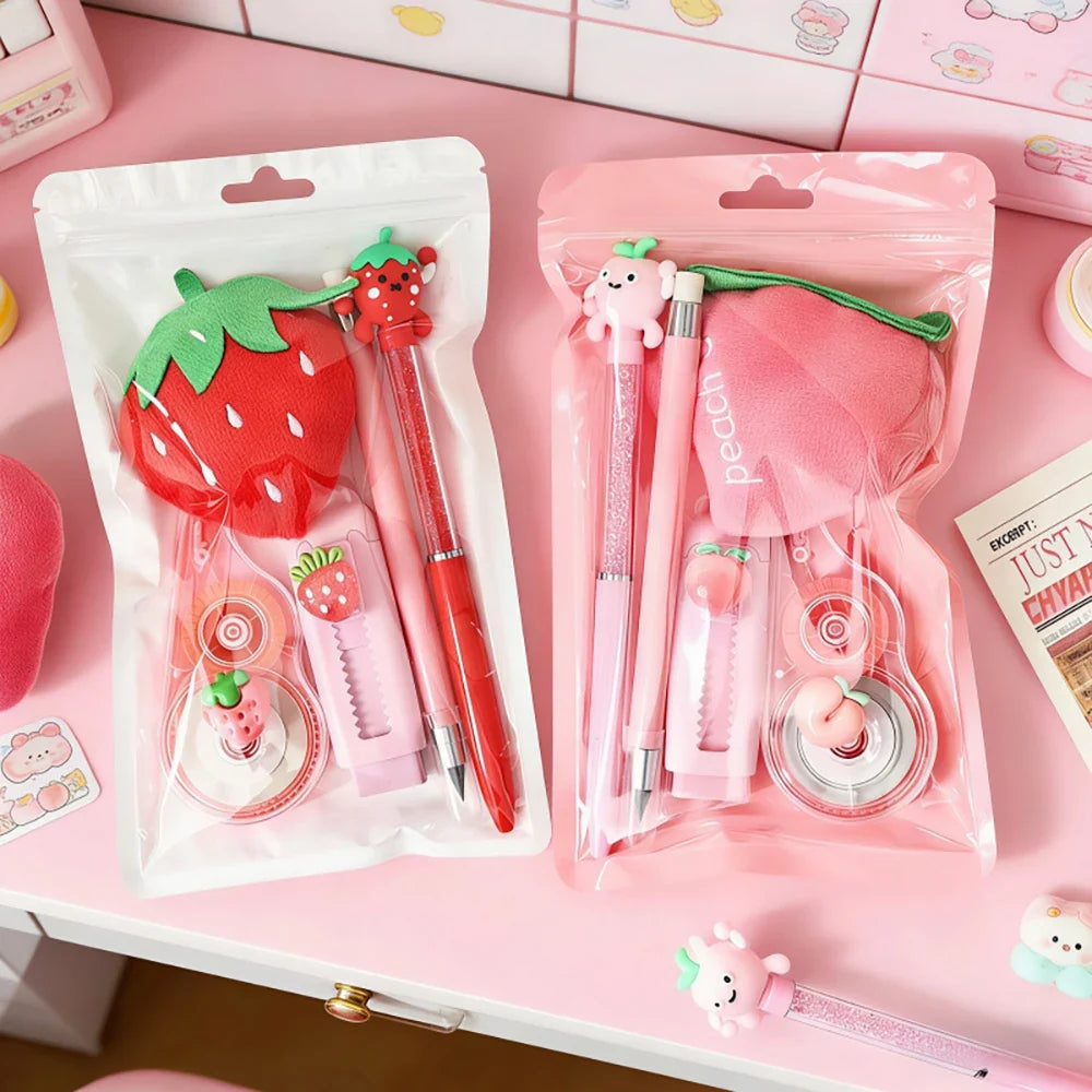 Creative Fruit Stationery 5-piece Innovative Cartoon Learning