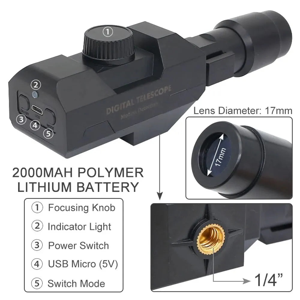 Wifi Digital Telescope 70x Zoom 1920X1080 Monocular Camera Monitor