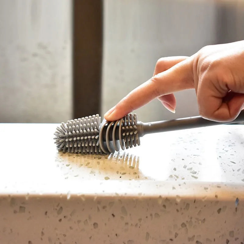 Long Handle Silicone Cup Cleaning Brush – No Dead Corners