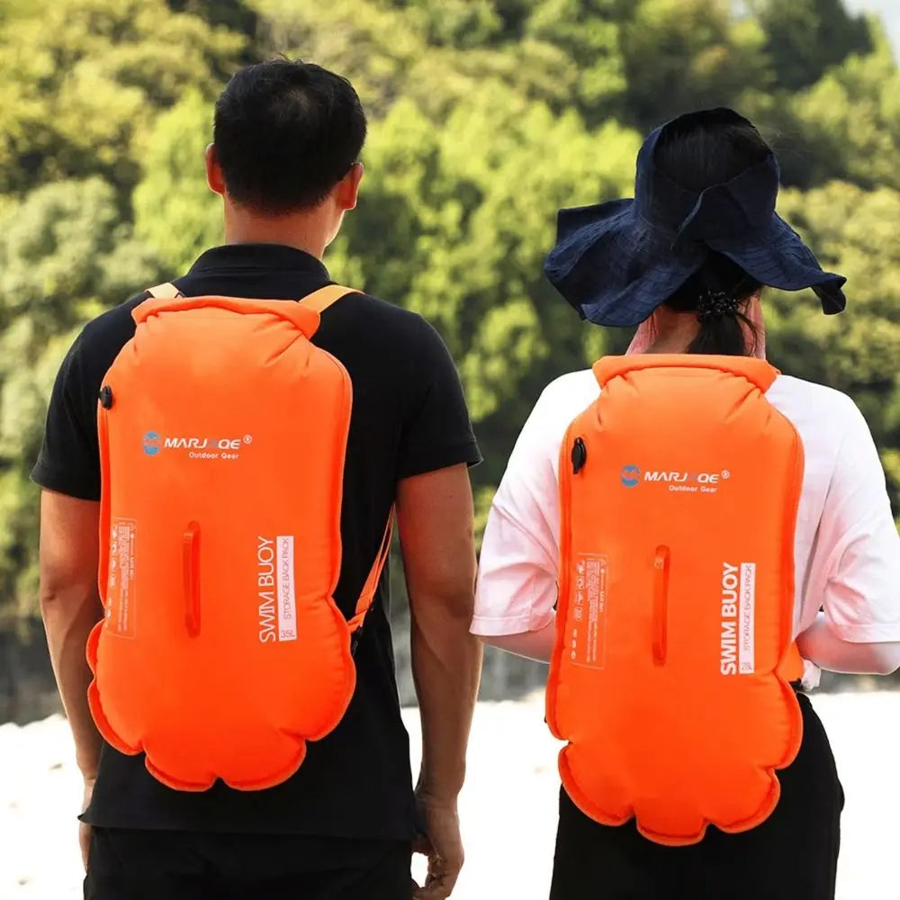 Inflatable Swimming Buoy Backpack – Waterproof Dry Bag Float