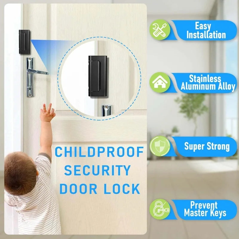 Childproof Door Reinforcement Lock – 800 lb Night Latch