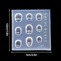 3D Cartoon Doll Face Silicone Nail Art Mold | Manicure Stencil