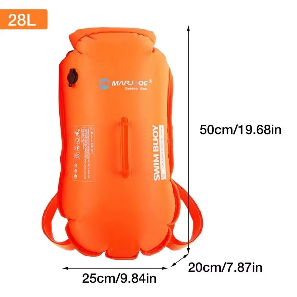 Inflatable Swimming Buoy Backpack – Waterproof Dry Bag Float
