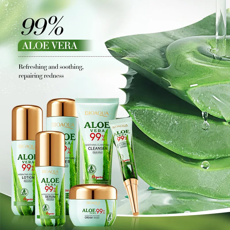 Aloe Vera 6-Piece Skincare Set – Hydrating Daily Routine
