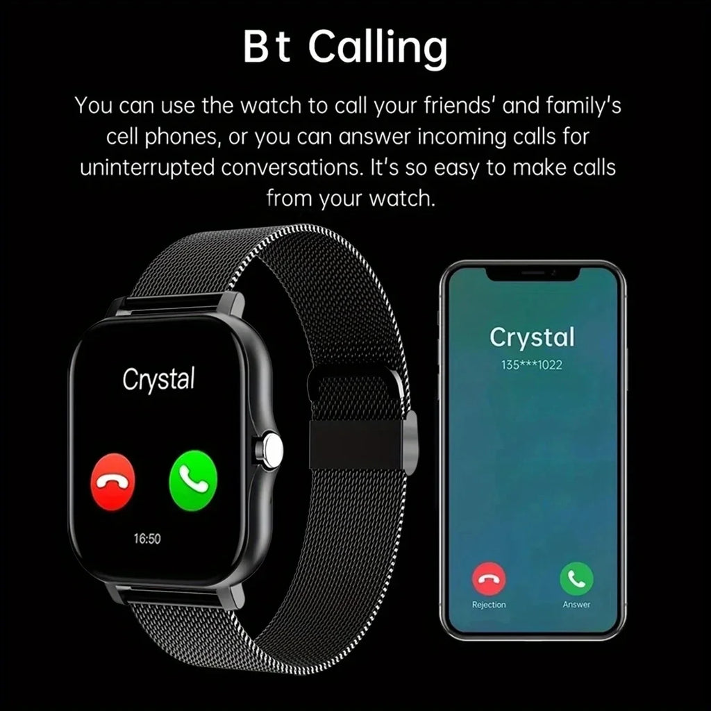 Smart Watch 1.44" Bluetooth Call Fitness Tracker for Men & Women