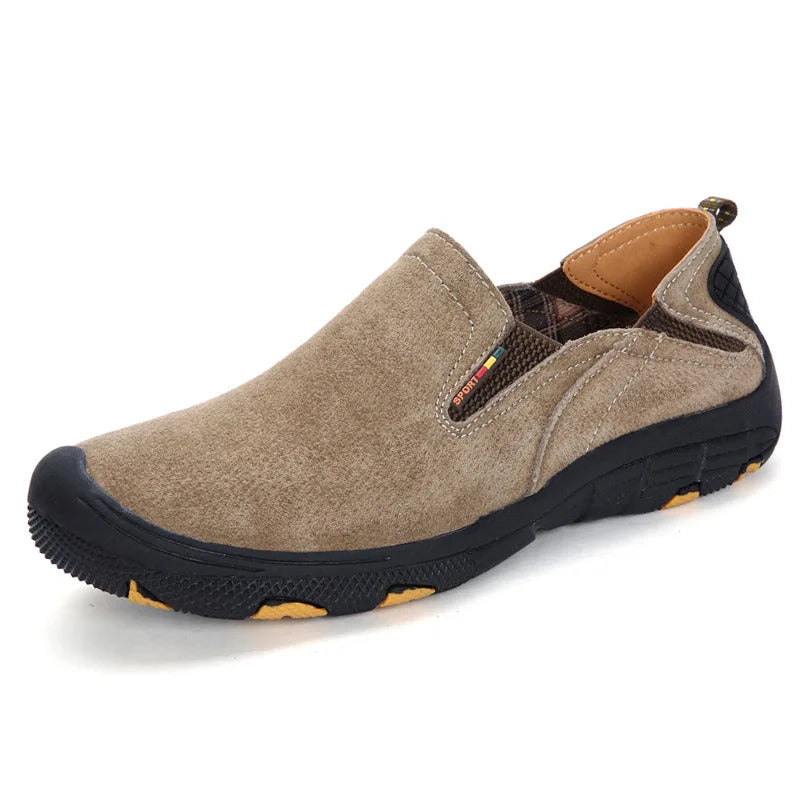 YBQJOO Men's Leather Loafers – Handmade Slip-On Moccasins