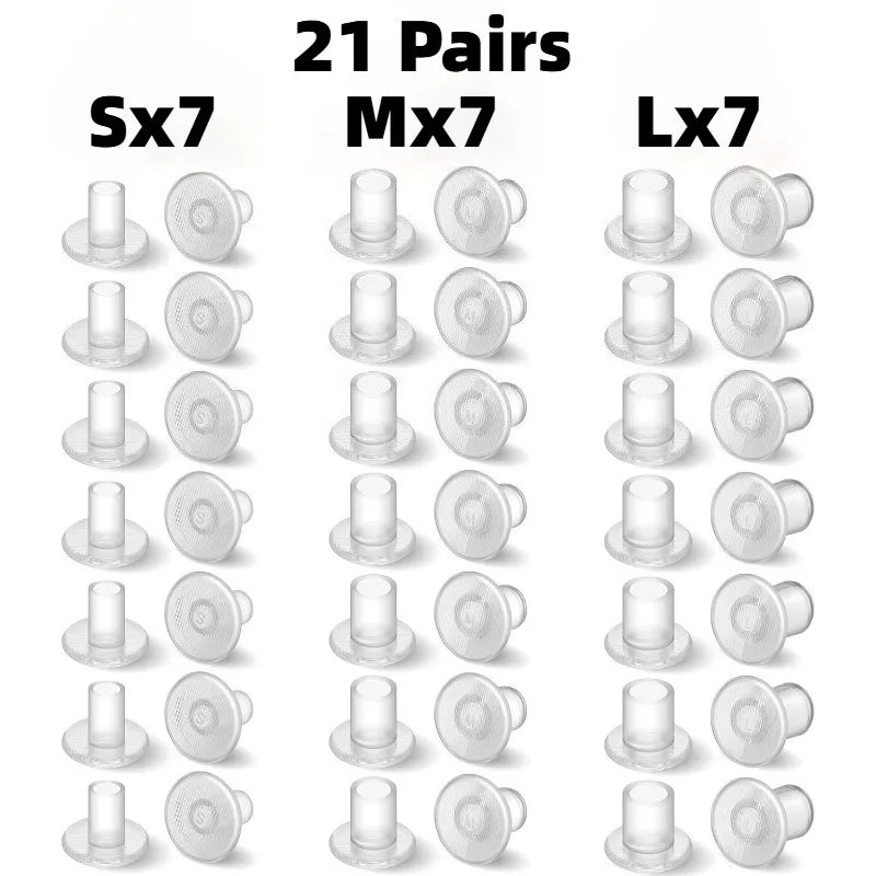 21 Pairs Clear Heel Protectors for Grass & Uneven Floors S/M/L