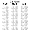 21 Pairs Clear Heel Protectors for Grass & Uneven Floors S/M/L