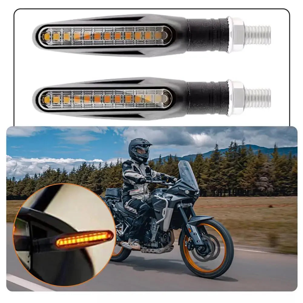 Motorcycle LED Turn Signal Lights – Amber Indicators 2/4 Pack