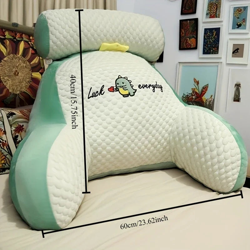 Ergonomic Reading Pillow Adjustable Back Support Soft Lumbar Cushion
