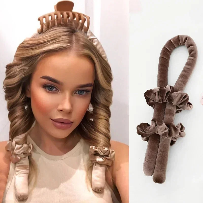 Heatless Curling Rod Headband | Soft Foam Hair Rollers for Overnight Curls