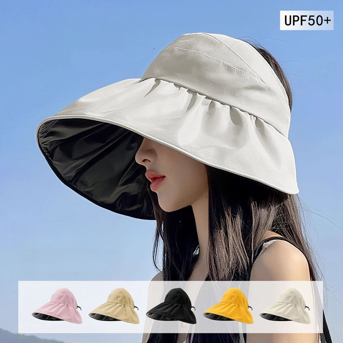 Big Brim Empty Sun Hat Summer Women Anti UV Large Eaves All Hats