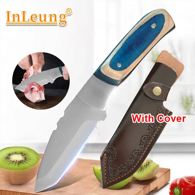 InLeung Boning Knife Stainless Steel Wood Handle Fillet Knife