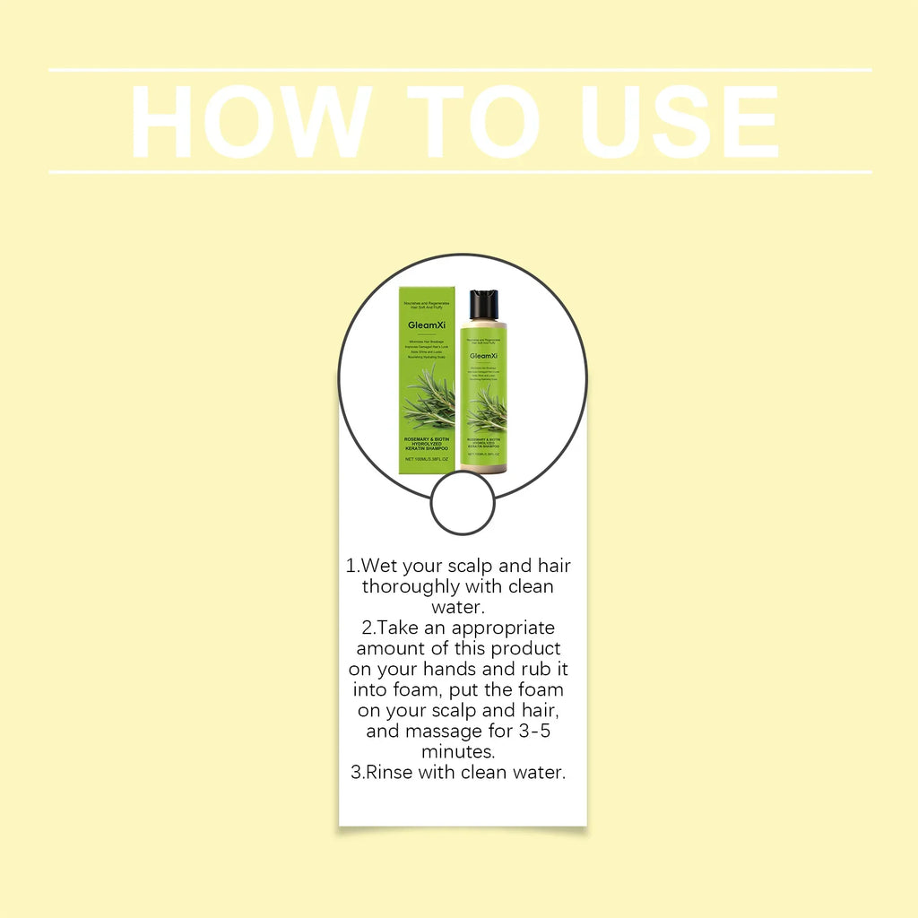 Gleamxi Rosemary Shampoo | Anti Hair Loss & Oil Control 100ml