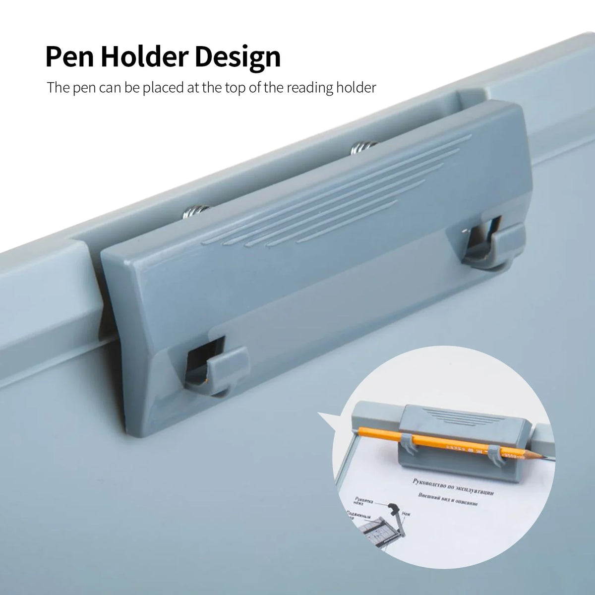 A4 Desktop Document Holder | Adjustable Clip & Line Guide