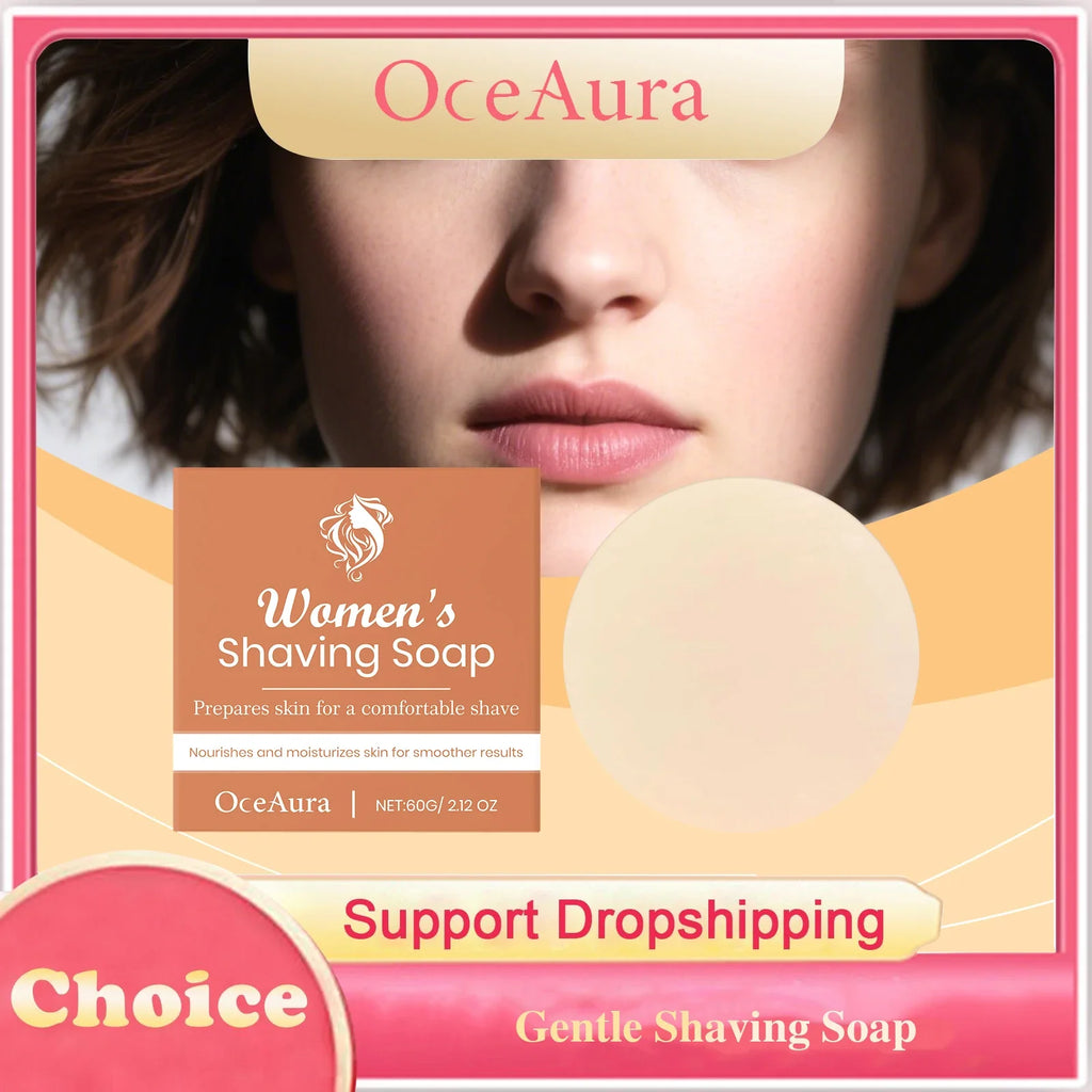 OceAura Women's Moisturizing Shaving Soap | Natural Plant 60g
