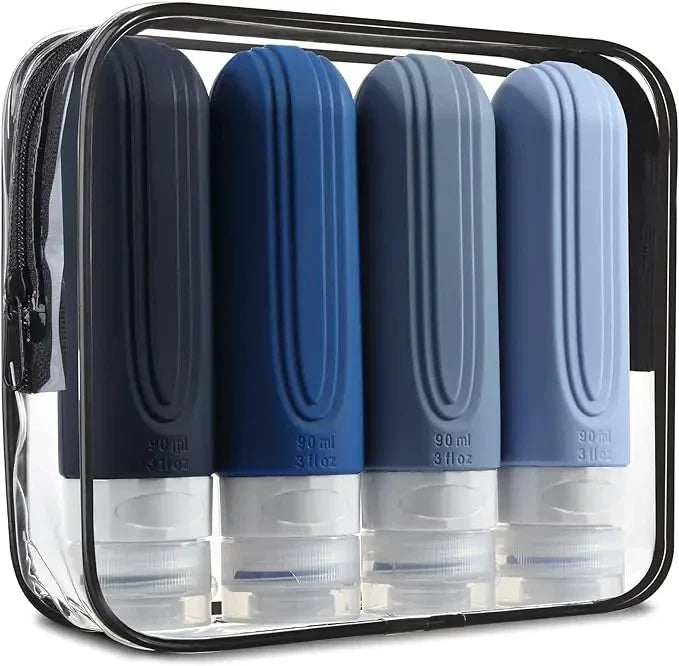 Silicone Travel Bottles Leakproof Refillable Empty Containers Shampoo