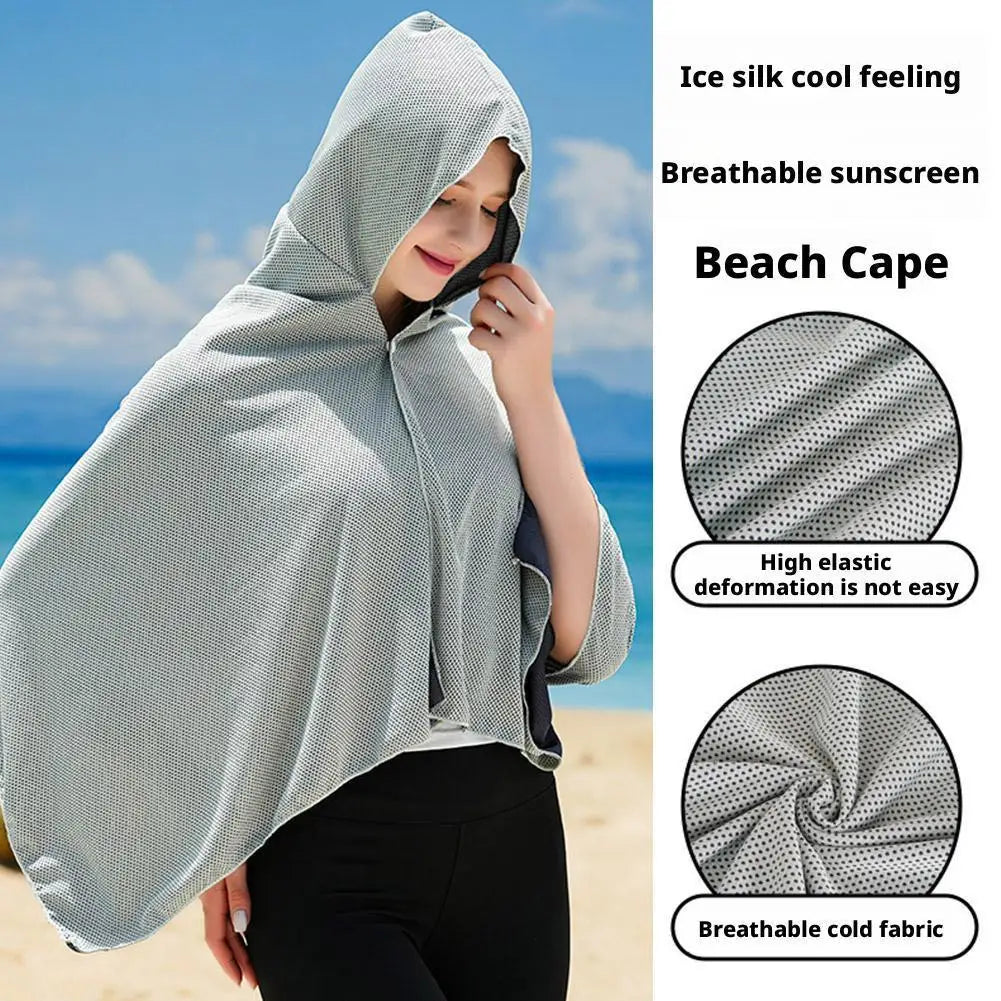 Cooling Hooded Poncho Towel – UV Protection & Quick Dry Sport