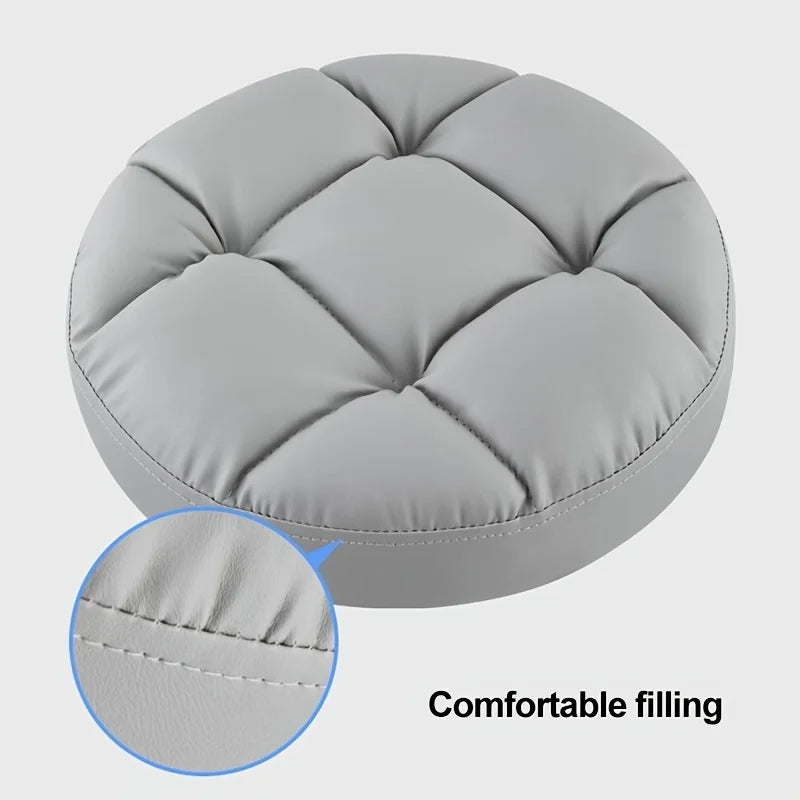 Faux Leather Rolling Stool – Adjustable Swivel Work Chair
