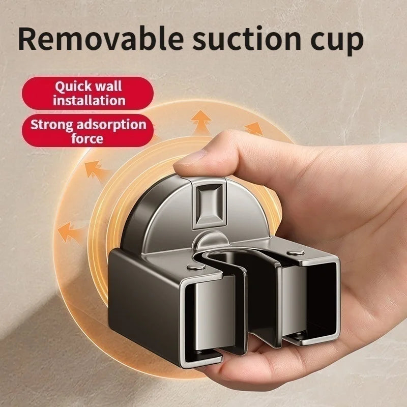 No-Drill Suction Cup Mop & Broom Wall Hook | Ancient Style