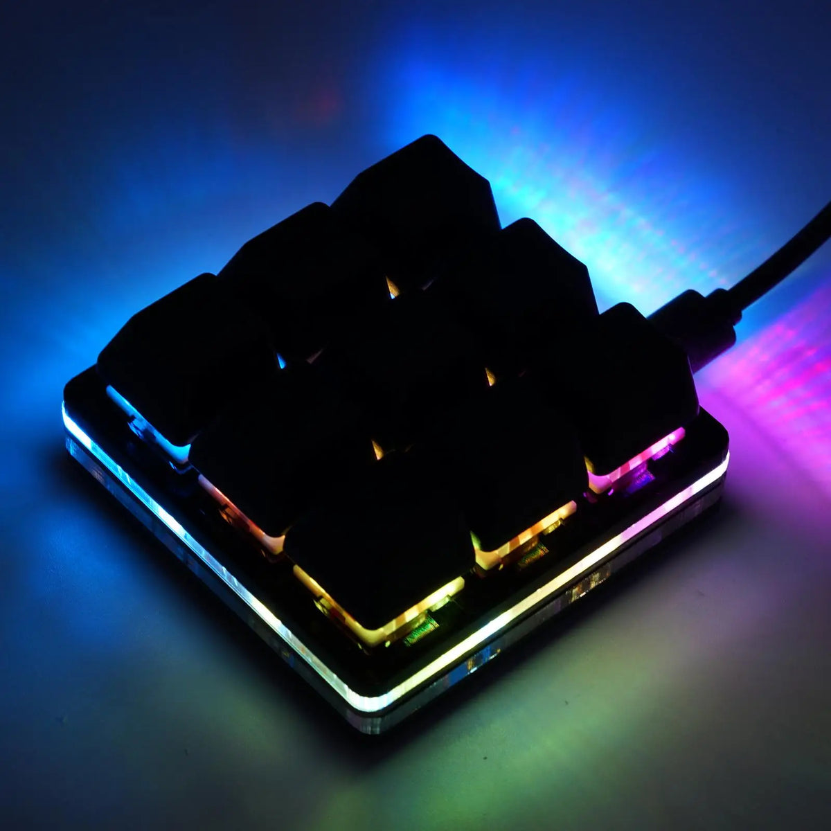 BUDI 9-Key RGB Programmable Macro Mechanical Keypad | USB DIY