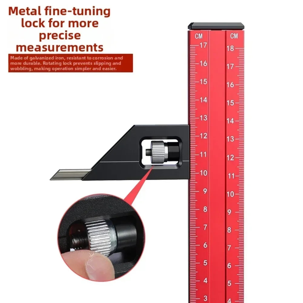 Woodworking Height Gauge – Metric & Imperial Marking Ruler