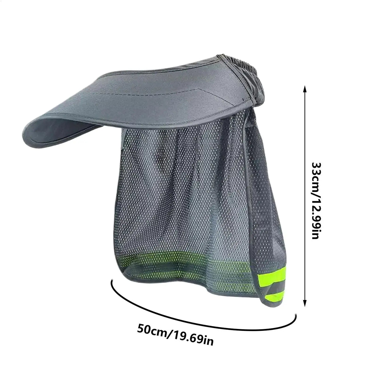 Hard Hat Neck Shade with Reflective Strip | Safety Helmet