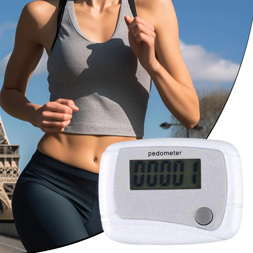 Small Pedometer Mile Counter Walking Daily Target Monitor Digital LCD