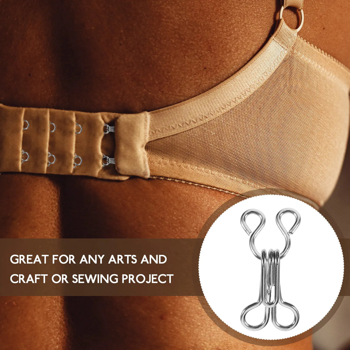 Premium Metal Hooks Eyes Bra Fastening Clothing Repair Sewing DIY