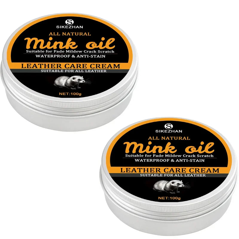 Mink Oil Leather Conditioner & Shoe Polish – 100g/50g Balm