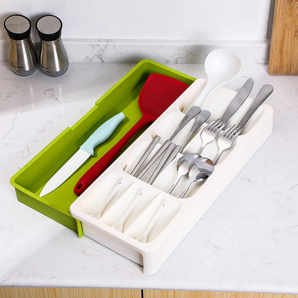 Kitchen Retractable Knife Fork Spoon Separation Sorting Tableware