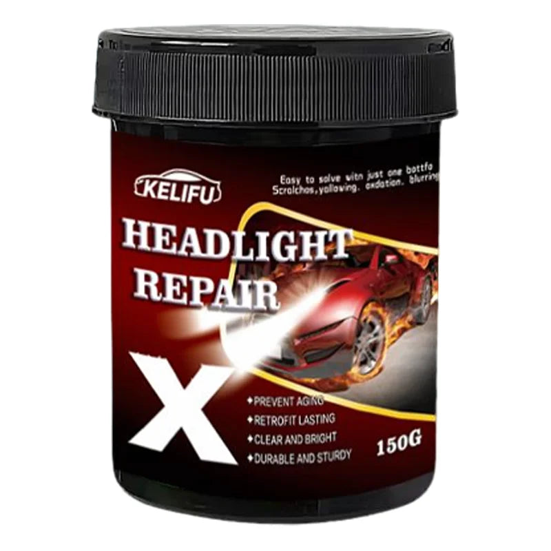 Car Headlight Restoration Polishing Kit & Cleaning Paste