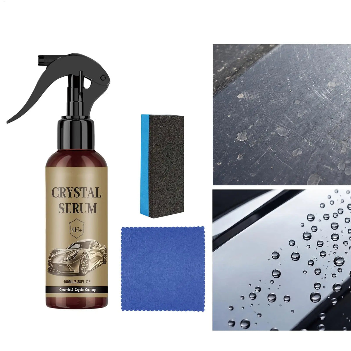 9H Ceramic Coating Spray 100ml – Car Paint Protection Kit