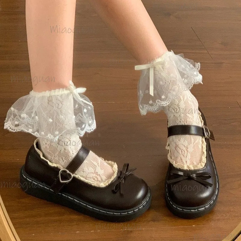 Women's Lolita Mary Jane Flats – Butterfly Bow Loafers