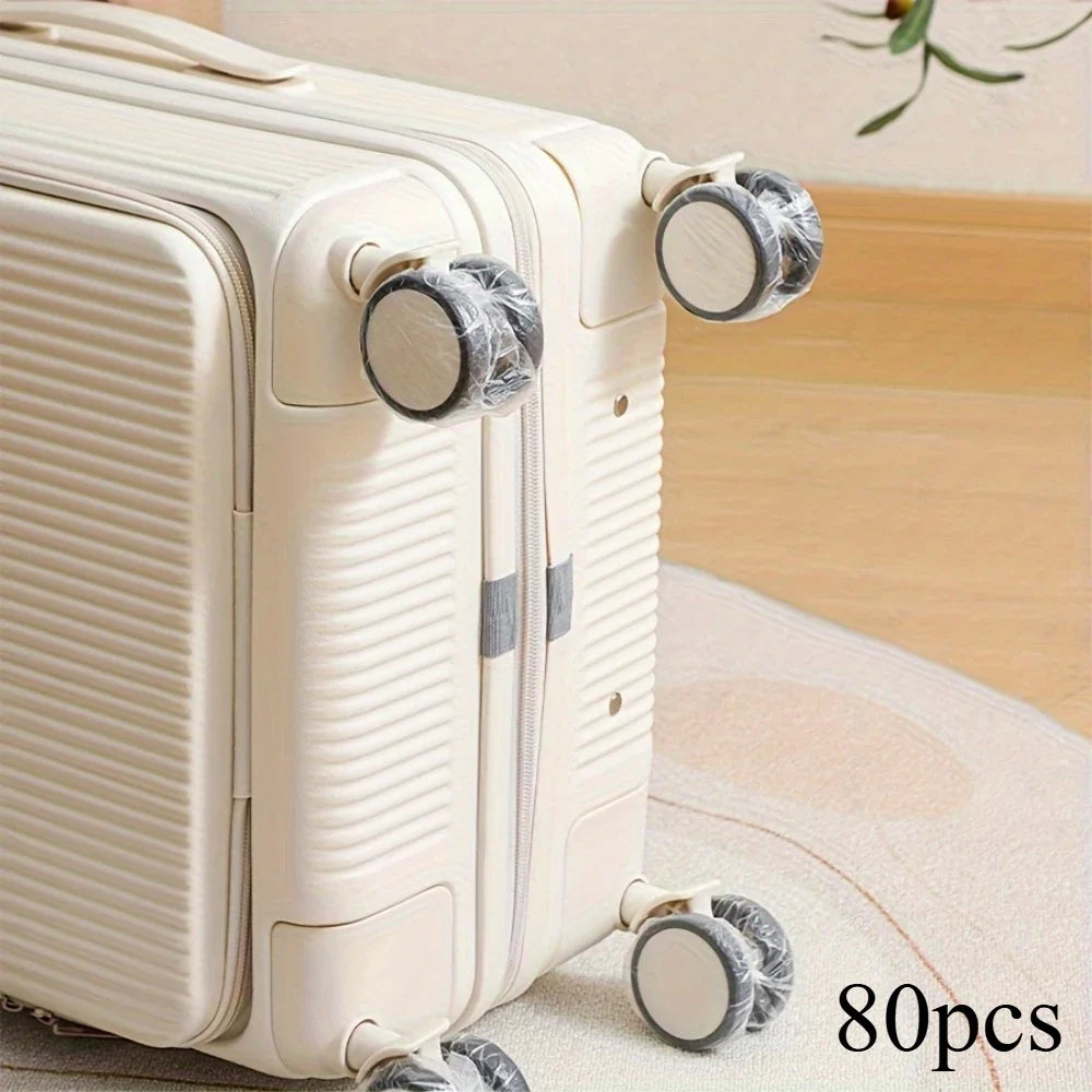 50 Luggage Wheel Covers Dustproof Suitcase Protectors Disposable