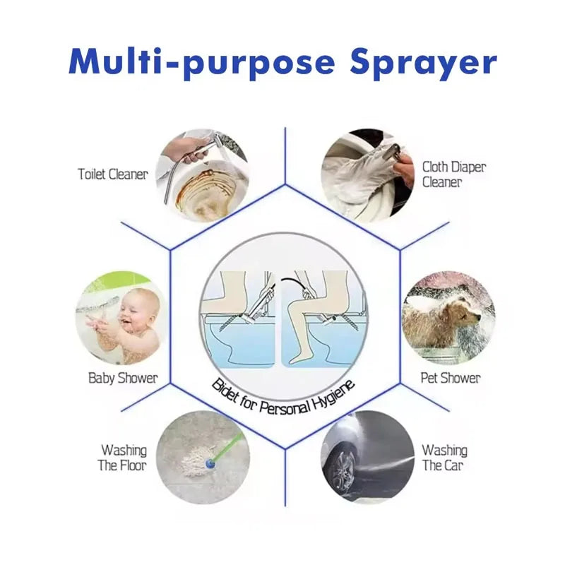 Handheld Bidet Sprayer | 304 Stainless Steel Dual Control Valve