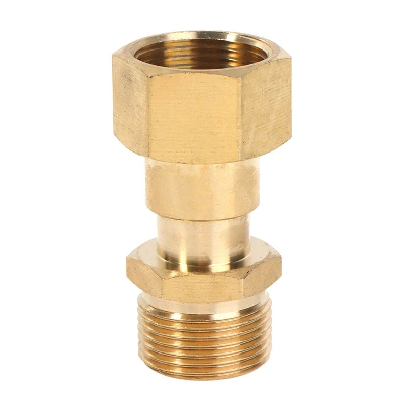 M22 14mm Brass Pressure Washer Swivel Joint Connector 360°