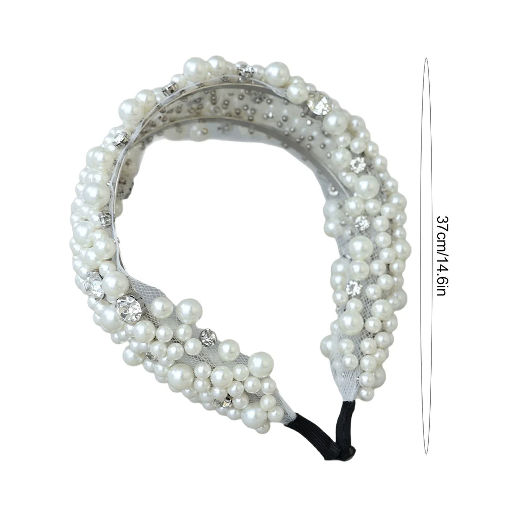 Vintage Pearl Bridal Headband | Handmade Multi-Row Wedding Hair
