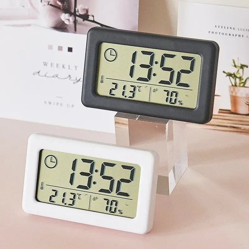 Digital LED Desk Clock Thermometer & Hygrometer | 12/24 Hour