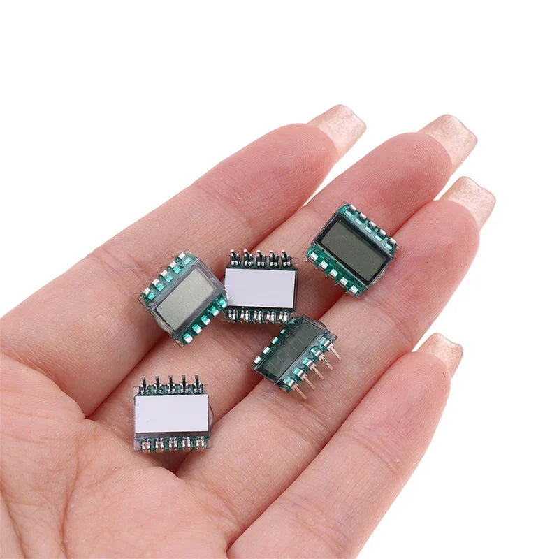 10-PIN 3-Digit Segment LCD Panel 3.0V TN Positive – 5 Pack
