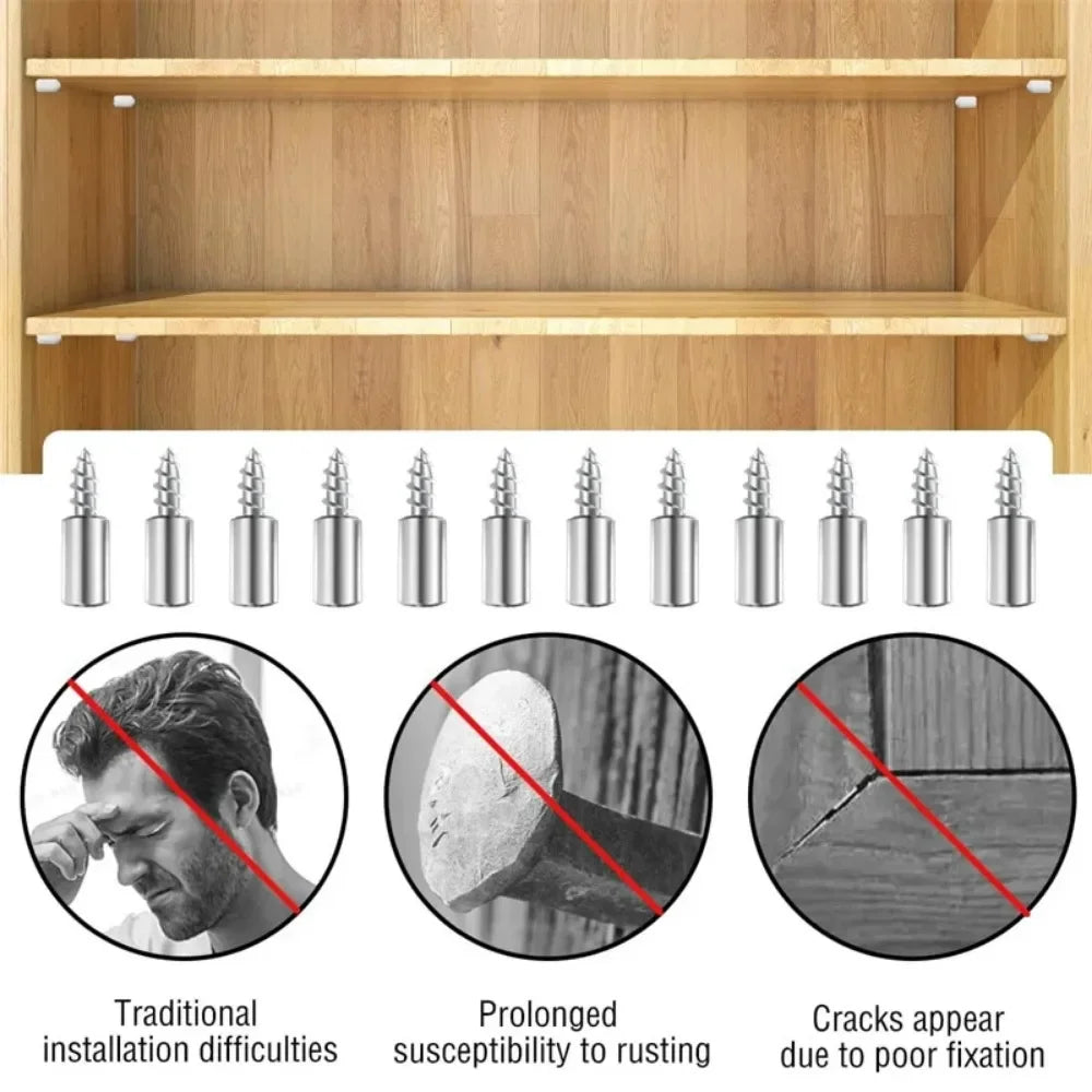 Self-Tapping Cabinet Screws | Drywall & Wood Bracket Screw Set
