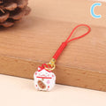 Japanese Lucky Cat Copper Bell Keychain & Bag Pendant