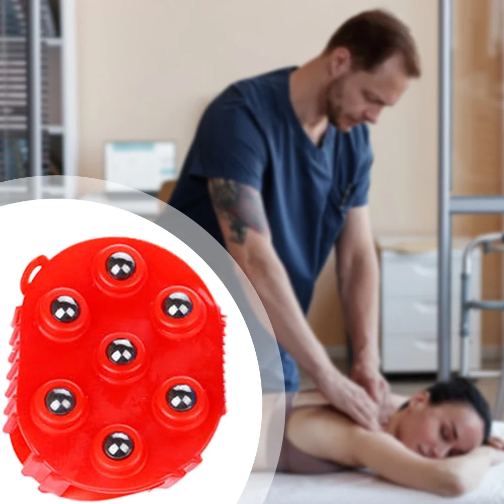 7-Ball Silicone Massage Glove | 360° Rolling Body Massager