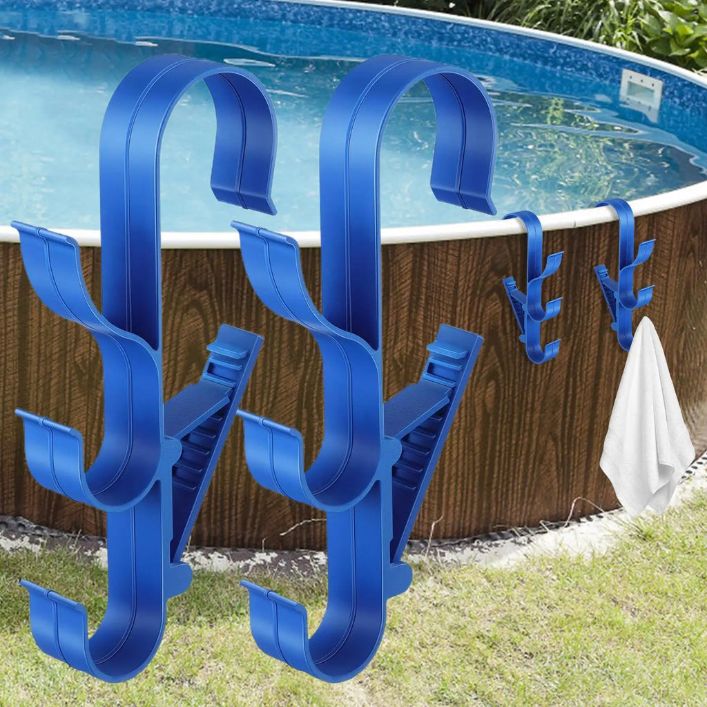 Adjustable Waterproof Pool Hook Bracket – Pole & Skimmer Storage