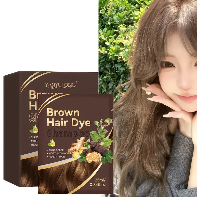 3-in-1 Instant Herbal Hair Color Shampoo – 10 Sachets