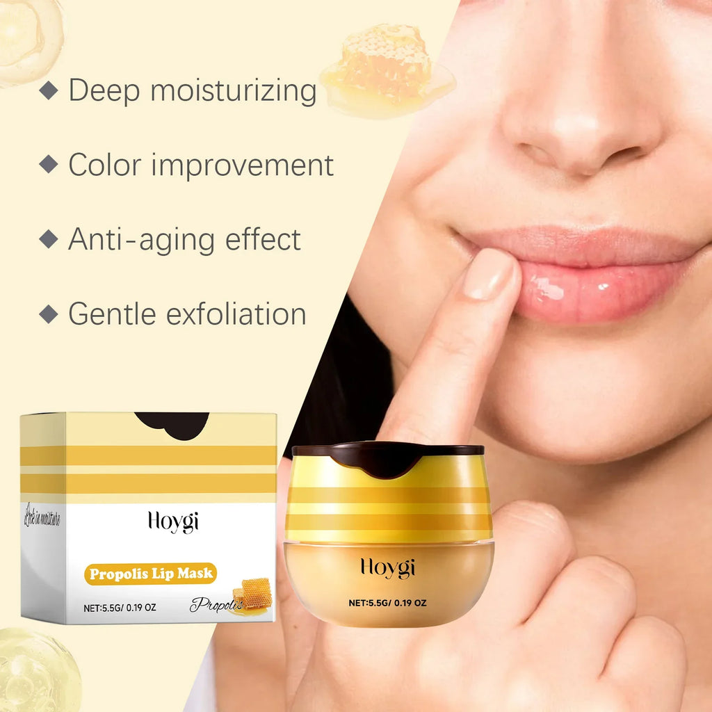 Propolis Lip Mask Fades Lines Anti-crack Protection Balm Moisturizes